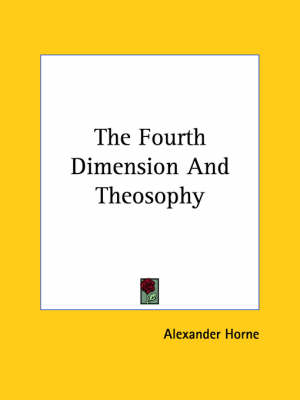 Book cover for The Fourth Dimension and Theosophy