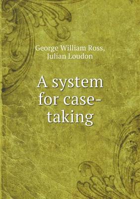 Book cover for A system for case-taking