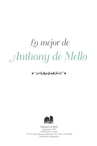 Cover of Lo Mejor de Anthony de Mello