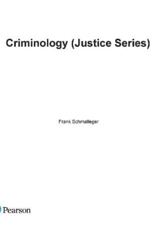 Cover of Criminology (Justice Series)  (Subscription)