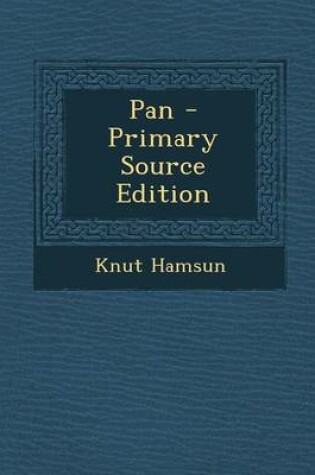 Cover of Pan - Primary Source Edition