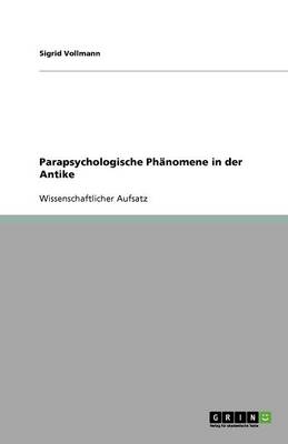 Book cover for Parapsychologische Phanomene in der Antike