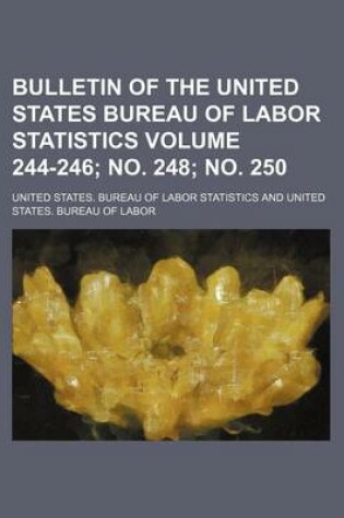 Cover of Bulletin of the United States Bureau of Labor Statistics Volume 244-246; No. 248; No. 250