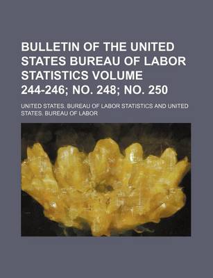 Book cover for Bulletin of the United States Bureau of Labor Statistics Volume 244-246; No. 248; No. 250