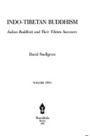 Cover of Indo Tibetan Buddhism Vol 1