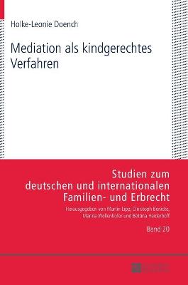 Cover of Mediation ALS Kindgerechtes Verfahren