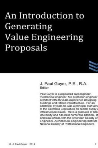 Cover of An Introduction to Generating Value Engineering Proposals