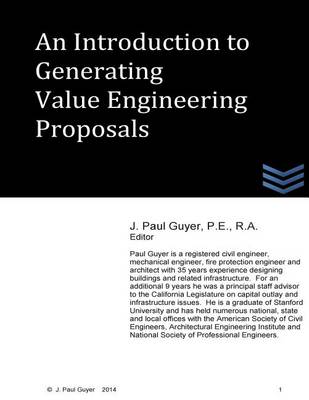 Book cover for An Introduction to Generating Value Engineering Proposals