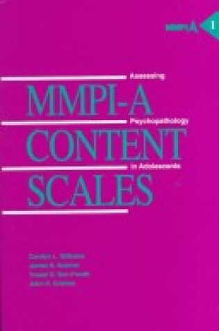 Cover of Mmpi-A Content Scales