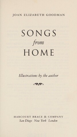 Book cover for Songs from Home