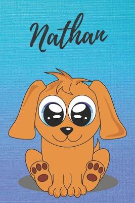 Book cover for Nathan dog coloring book / notebook / journal / diary