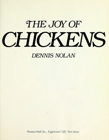 Book cover for The Joy of Chickens