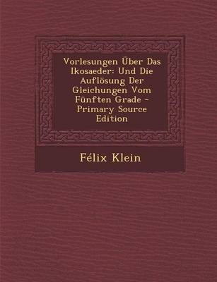 Book cover for Vorlesungen Uber Das Ikosaeder