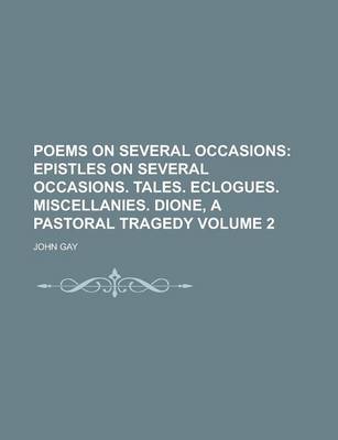 Book cover for Poems on Several Occasions Volume 2