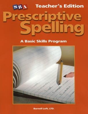 Cover of Prescriptive Spelling, Teacher Edition Book B