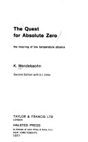 Book cover for The Quest for Absolute Zero