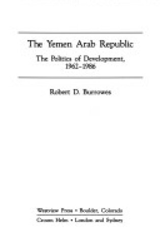Cover of The Yemen Arab Republic