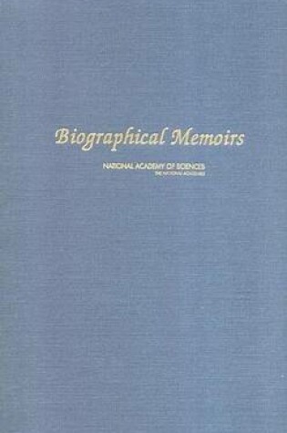 Cover of Biographical Memoirs V.83