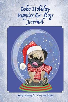 Book cover for Boho Holiday Puppies & Dogs Journal