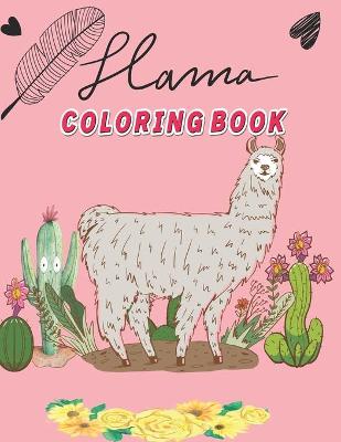 Book cover for Llama Coloring Book