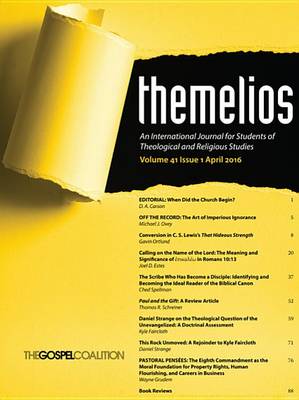 Book cover for Themelios, Volume 41, Issue 1