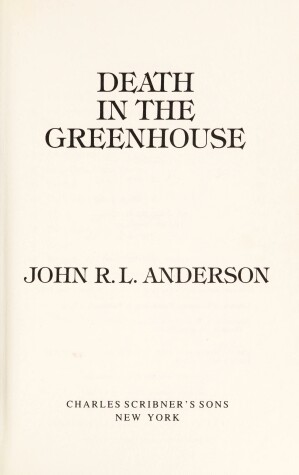Book cover for Death in the Greenhouse