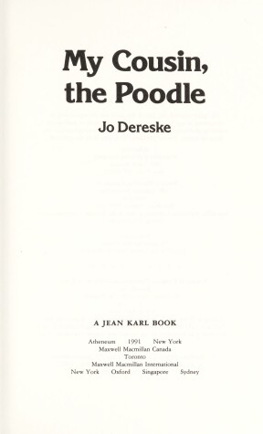 Book cover for My Cousin, the Poodle