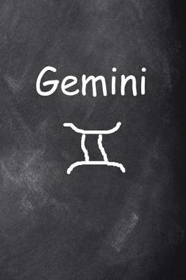 Cover of Gemini Symbol Zodiac Sign Horoscope Journal Chalkboard