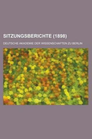 Cover of Sitzungsberichte (1898 )