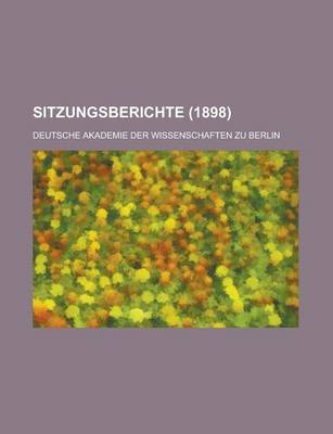 Book cover for Sitzungsberichte (1898 )