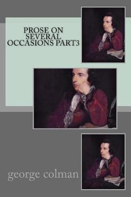 Book cover for Prose on several occasions part3