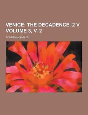 Book cover for Venice Volume 3, V. 2