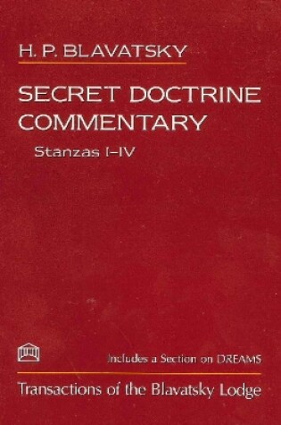 Cover of Secret Doctrine Commentary/Stanzas I-IV