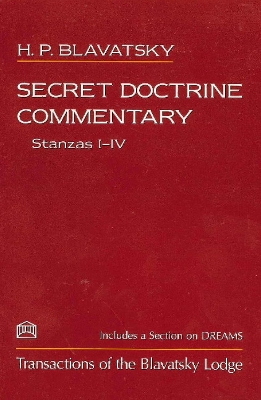 Book cover for Secret Doctrine Commentary/Stanzas I-IV