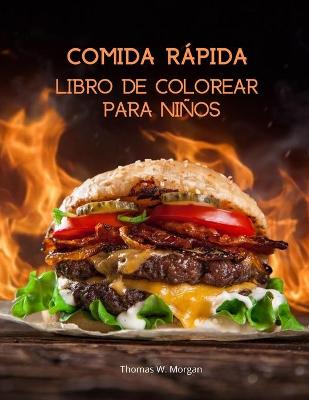 Book cover for Comida r�pida Libro de colorear para ni�os