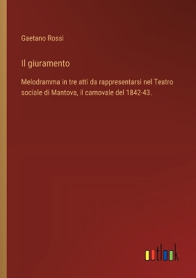 Book cover for Il giuramento