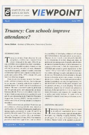 Cover of Truancy