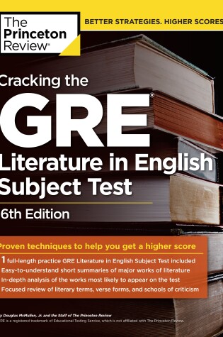 Cover of Cracking the GRE Literature in English Subject Test, 6th Edition