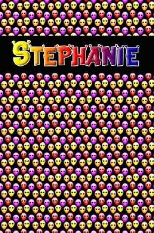 Cover of 120 Page Handwriting Practice Book with Colorful Alien Cover Stephanie