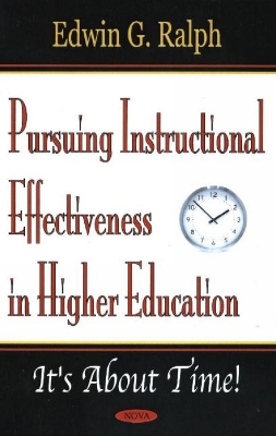 Book cover for Pursuing Instructional Effectiveness in Higher Education