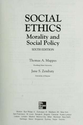 Cover of Social Ethics