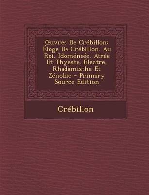 Book cover for Uvres de Crebillon