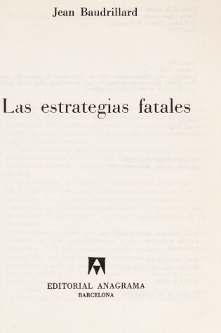 Cover of Las Estrategias Fatales