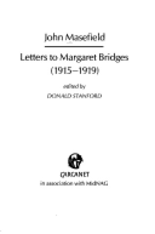 Cover of Letters to Margaret Bridges, 1915-19