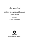 Book cover for Letters to Margaret Bridges, 1915-19