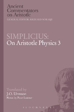 Cover of Simplicius: On Aristotle Physics 3