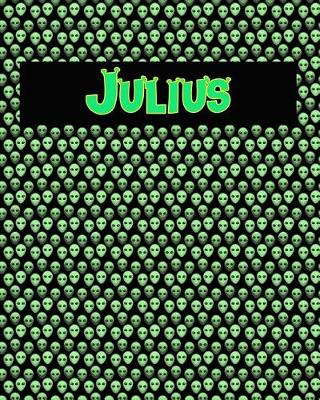 Book cover for 120 Page Handwriting Practice Book with Green Alien Cover Julius