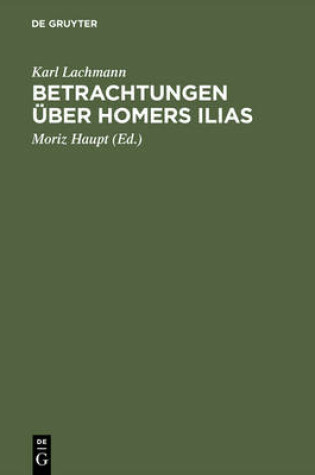 Cover of Betrachtungen UEber Homers Ilias