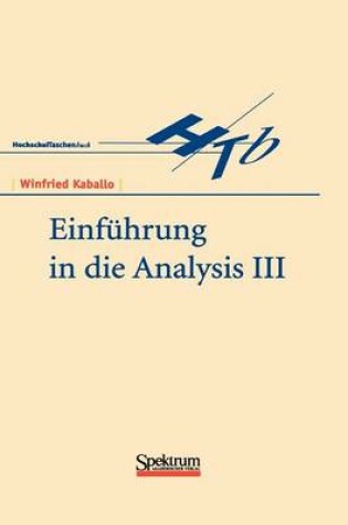 Cover of Einführung in Die Analysis III