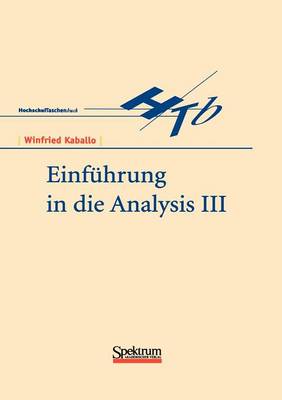 Book cover for Einführung in Die Analysis III